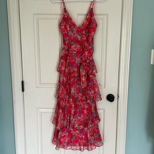 Adeline Rae Tiered Ruffle Midi Dress